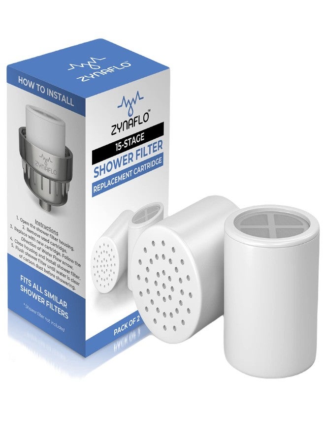 ZYNAFLO 15-Stage Shower Filter Replacement Cartridge (Pack of 2) - Image 1